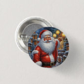 Weihnachtsklauseln Frohe Weihnachten - Neues Jahr Button (Vorne & Hinten)