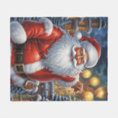 Weihnachtsklauseln Frohe Weihnachten - Neues Jahr Fleecedecke (Vorderseite (Horizontal))