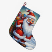 Weihnachtsklauseln Frohe Weihnachten - Neues Jahr Großer Weihnachtsstrumpf (Vorderansicht (hängend))