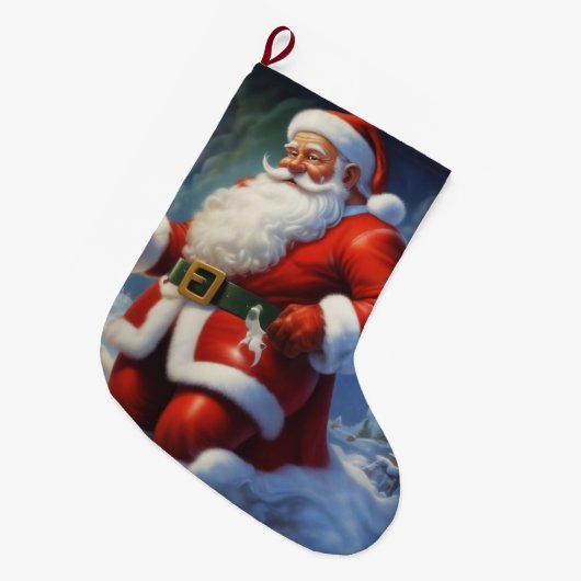 Weihnachtsklauseln Frohe Weihnachten - Neues Jahr Großer Weihnachtsstrumpf (Vorderansicht (hängend))