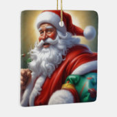 Weihnachtsklauseln Frohe Weihnachten - Neues Jahr Keramikornament (Rechts)