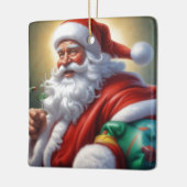 Weihnachtsklauseln Frohe Weihnachten - Neues Jahr Keramikornament (Links)