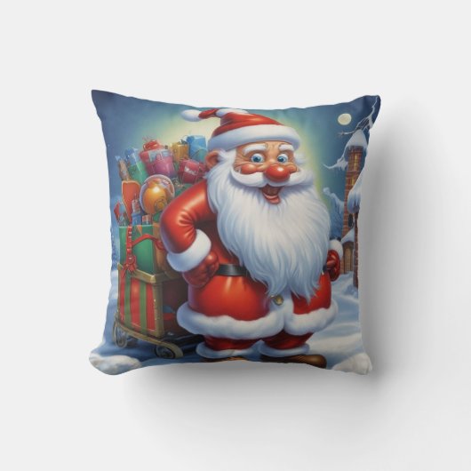 Weihnachtsklauseln Frohe Weihnachten - Neues Jahr Kissen (Vorderseite)