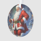 Weihnachtsklauseln Frohe Weihnachten - Neues Jahr Ornament (Vorderseite)