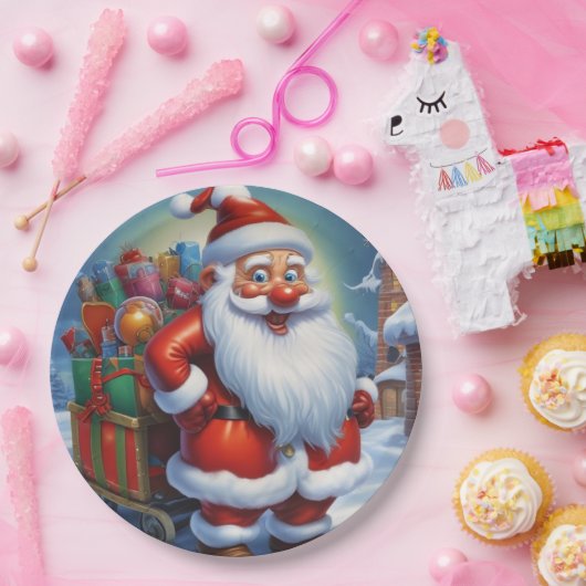 Weihnachtsklauseln Frohe Weihnachten - Neues Jahr Pappteller (Party)