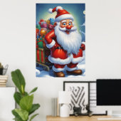 Weihnachtsklauseln Frohe Weihnachten - Neues Jahr Poster (Heimbüro)