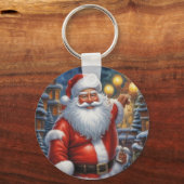 Weihnachtsklauseln Frohe Weihnachten - Neues Jahr Schlüsselanhänger (Vorderseite)