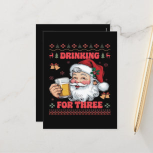 Weihnachtsklauseln trinken feiertagspostkarte