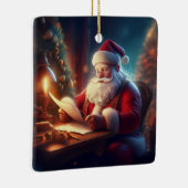 Weihnachtsklauseln Überprüfen von Wunschlisten-Buc Keramikornament (Rechts)