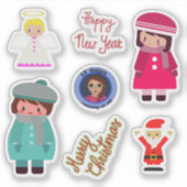 Weihnachtsklebepackung Aufkleber (Vorderseite)