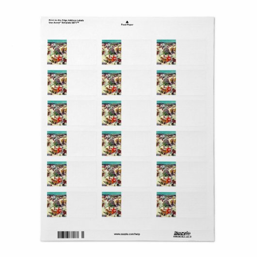 Weihnachtskleber Adressaufkleber (Vorne)