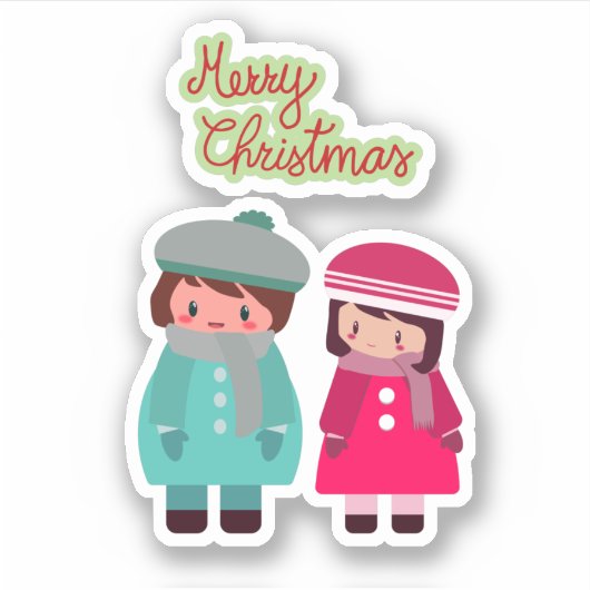 Weihnachtskleber Aufkleber (Vorderseite)