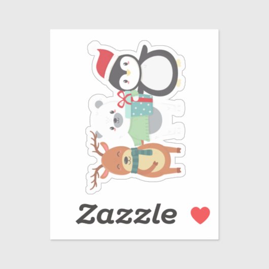 Weihnachtskleber Aufkleber (Blatt)