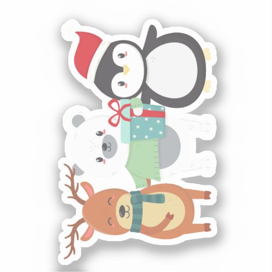 Weihnachtskleber Aufkleber (Vorderseite)