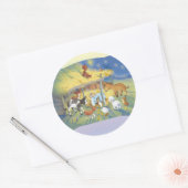 Weihnachtskleber/Baby Jesus Runder Aufkleber (Umschlag)