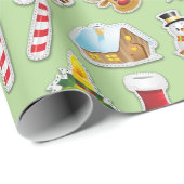Weihnachtskleber Feste Muster Geschenkpapier (Rolleneckpunkt)