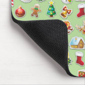 Weihnachtskleber Feste Muster Mousepad (Ecke)
