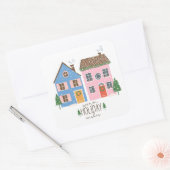 Weihnachtskleber für das Geschenkpacken Quadratischer Aufkleber (Umschlag)