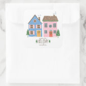 Weihnachtskleber für das Geschenkpacken Quadratischer Aufkleber (Tasche)