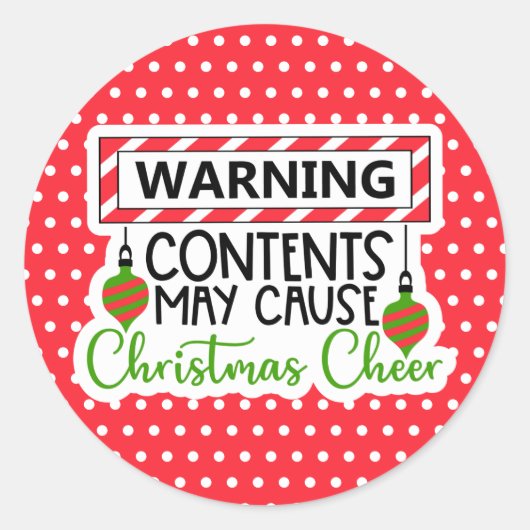 Weihnachtskleber für kleine Unternehmen Runder Aufkleber (Vorderseite)