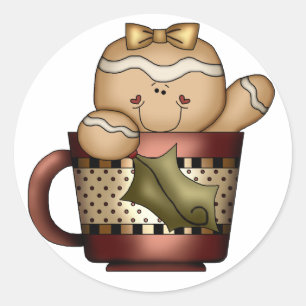 Weihnachtskleber für Lebkuchen - SRF Runder Aufkleber