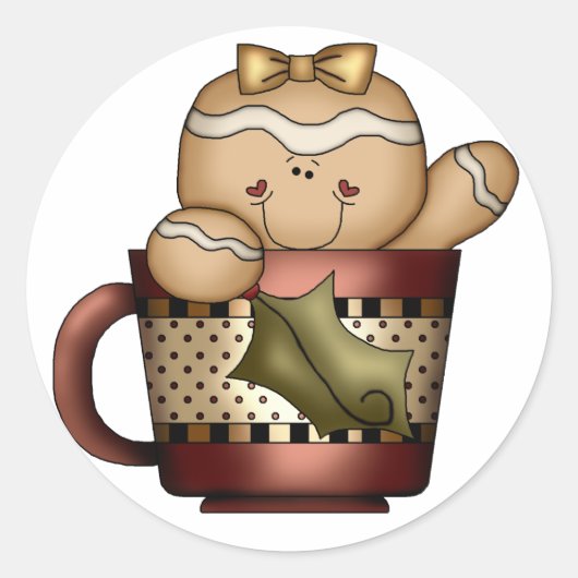 Weihnachtskleber für Lebkuchen - SRF Runder Aufkleber (Vorderseite)