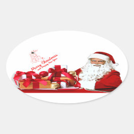 Weihnachtskleber, glänzend ovaler aufkleber
