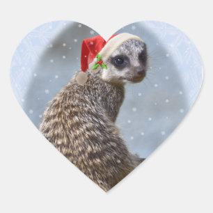 Weihnachtskleber Herz-Aufkleber