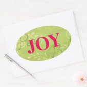 Weihnachtskleber JoBold und Schönes Oval Ovaler Aufkleber (Umschlag)