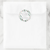 Weihnachtskleber mit grüner Blüte Runder Aufkleber (Tasche)