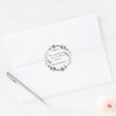 Weihnachtskleber mit grüner Blüte Runder Aufkleber (Umschlag)