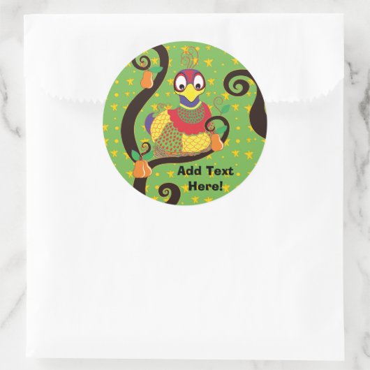 Weihnachtskleber. Personalisiere Runder Aufkleber (Tasche)