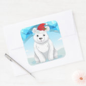 Weihnachtskleber-Polar Quadratischer Aufkleber (Umschlag)