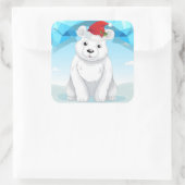 Weihnachtskleber-Polar Quadratischer Aufkleber (Tasche)