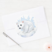 Weihnachtskleber-Polar Runder Aufkleber (Umschlag)