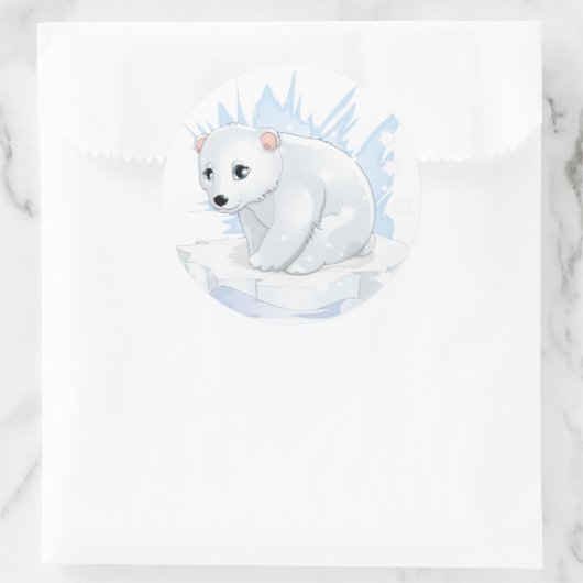 Weihnachtskleber-Polar Runder Aufkleber (Tasche)