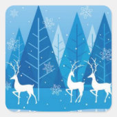 Weihnachtskleber Quadratischer Aufkleber (Vorderseite)