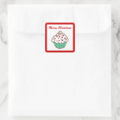 Weihnachtskleber Quadratischer Aufkleber (Tasche)