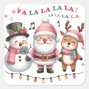 Weihnachtskleber Quadratischer Aufkleber