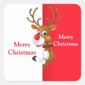 Weihnachtskleber Quadratischer Aufkleber (Vorderseite)