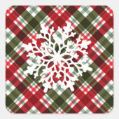 Weihnachtskleber Quadratischer Aufkleber (Vorderseite)