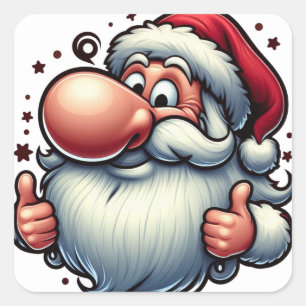 Weihnachtskleber Quadratischer Aufkleber