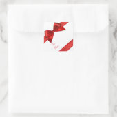 Weihnachtskleber/Rote Bogen Quadratischer Aufkleber (Tasche)