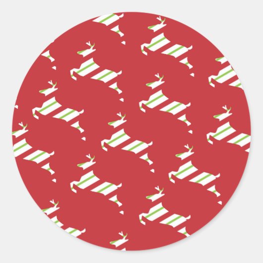 Weihnachtskleber Runder Aufkleber (Vorderseite)