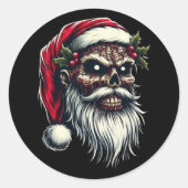 Weihnachtskleber Runder Aufkleber (Vorderseite)