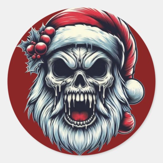Weihnachtskleber Runder Aufkleber (Vorderseite)