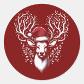 Weihnachtskleber Runder Aufkleber (Vorderseite)