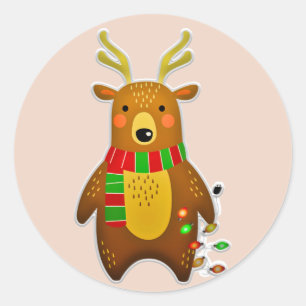 Weihnachtskleber Runder Aufkleber
