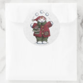 Weihnachtskleber Runder Aufkleber (Tasche)