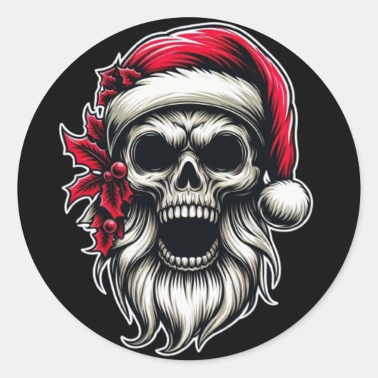Weihnachtskleber Runder Aufkleber (Vorderseite)